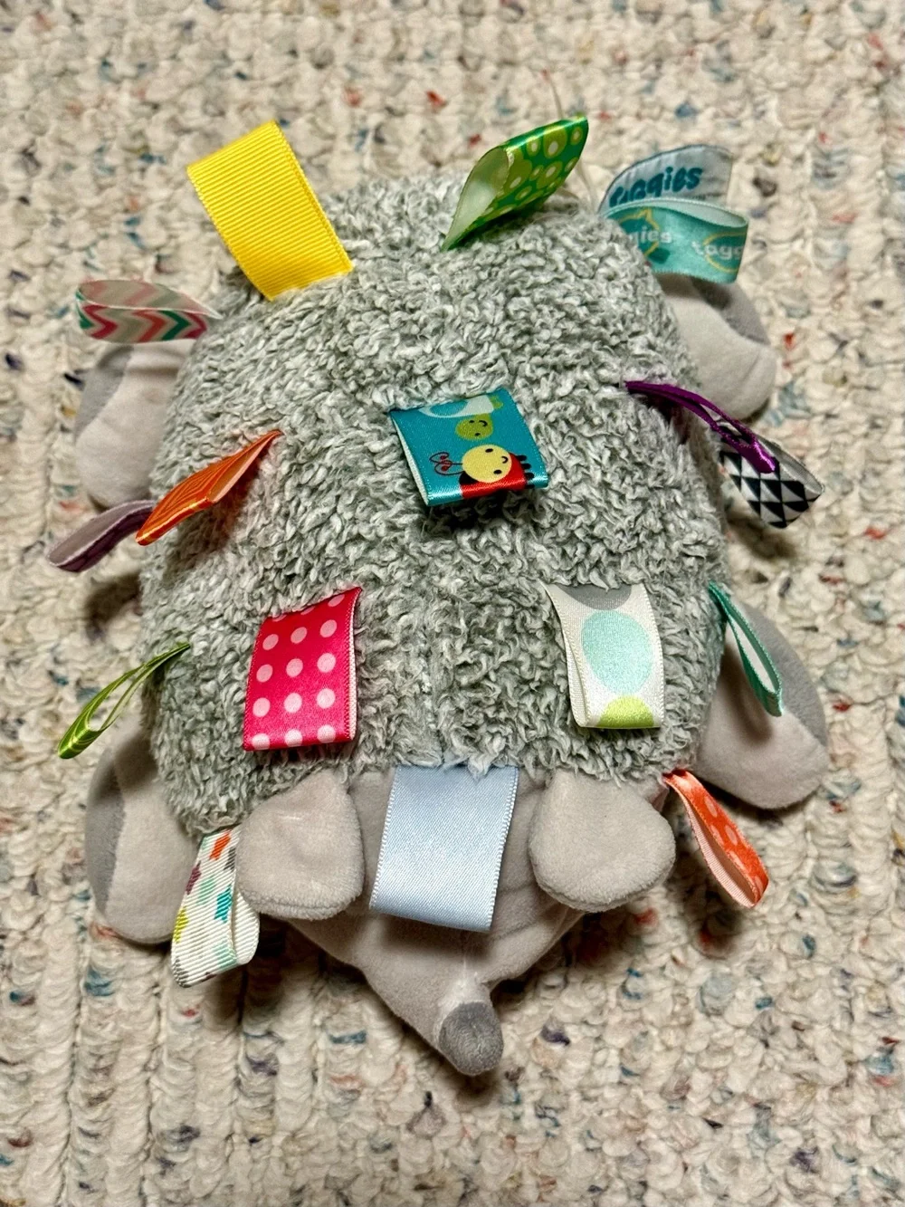 Mary Meyer Taggies Signature Collection Grey Hedgehog Sensory Plush